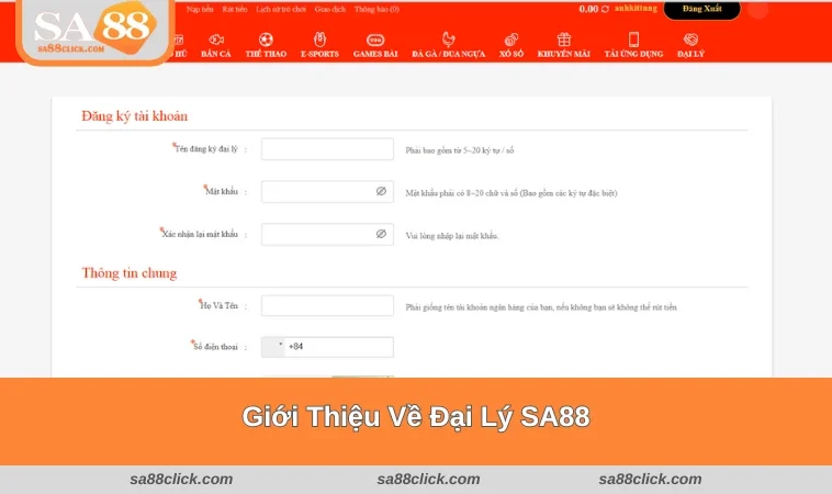 dai ly sa88 11 Giới thiệu về hệ thống đại lý SA88